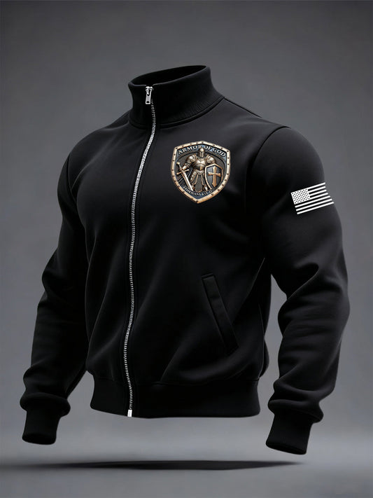 Men's Armor Of God Printed Zip-up Jacket