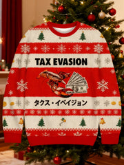 Men's Red Tux Evasion Funny Christmas Ugly Sweatshirt