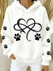 Women's Fun Animal Printed Flannel Hoodie
