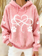Women's Fun Animal Printed Flannel Hoodie