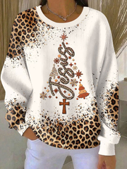 Women's Christmas Cross Print Casual Sweatshirt
