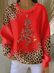 Women's Christmas Cross Print Casual Sweatshirt