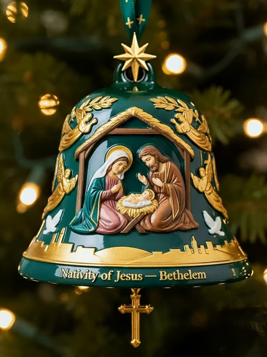 Nativity Of Jesus Christmas Bell Ornament