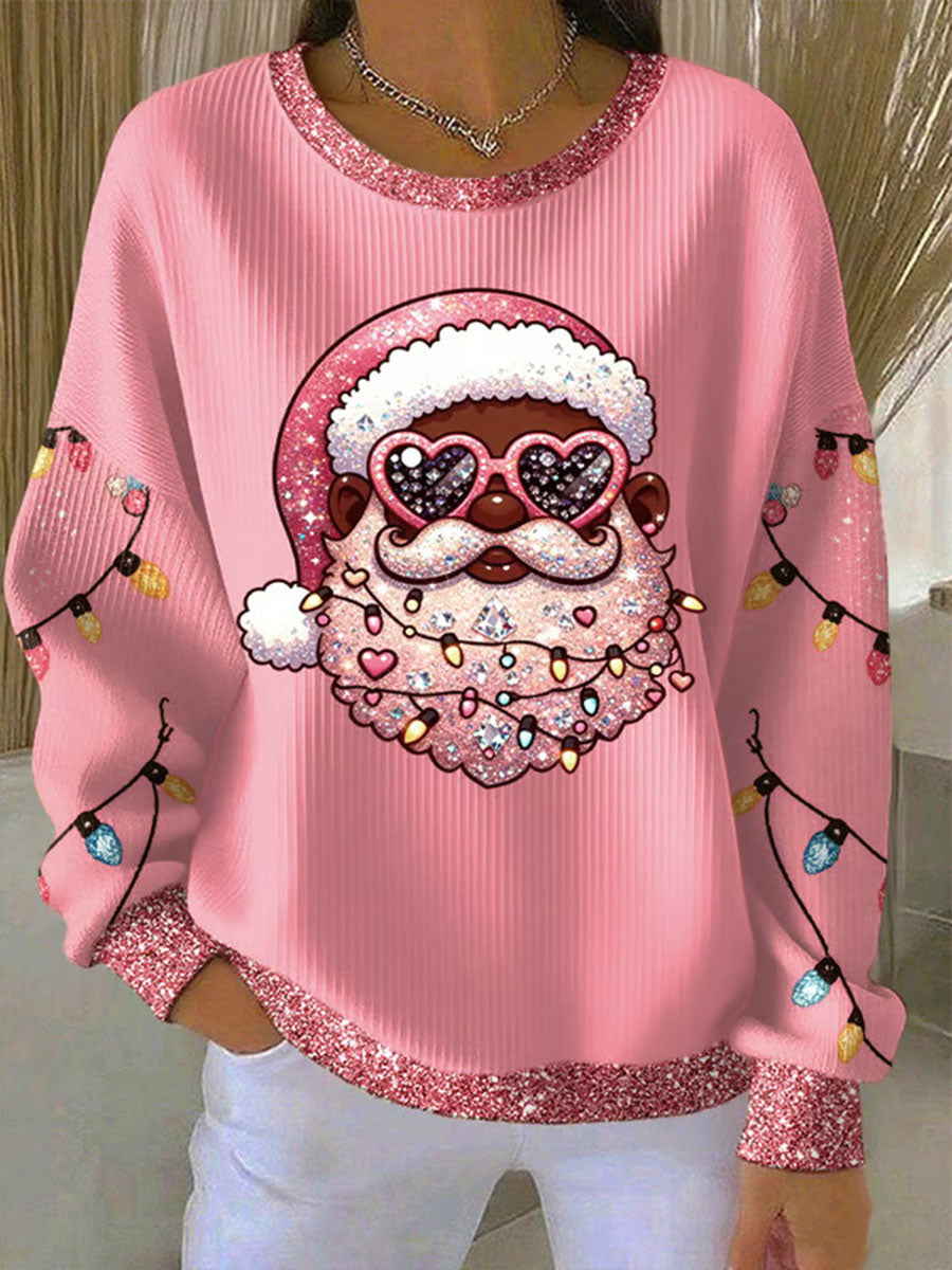 Women's Santa Claus Print Casual Top