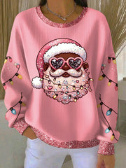 Women's Santa Claus Print Casual Top