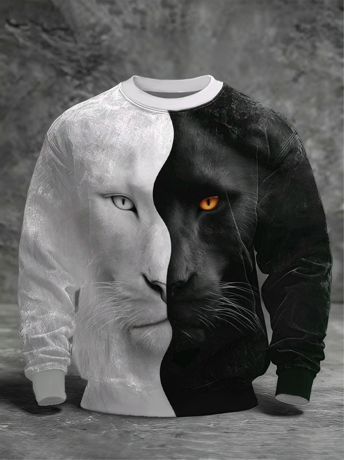 Men's Animal Art Crew Neck Sweatshirt