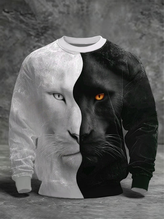 Men's Animal Art Crew Neck Sweatshirt