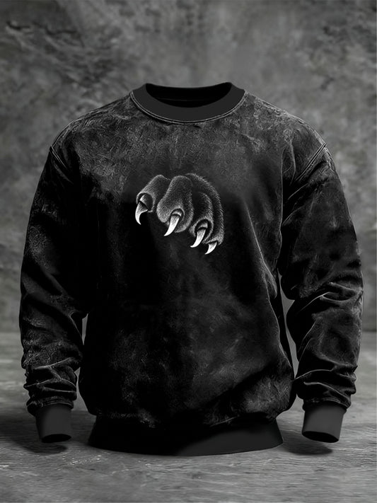 Men's Animal Art Crew Neck Sweatshirt