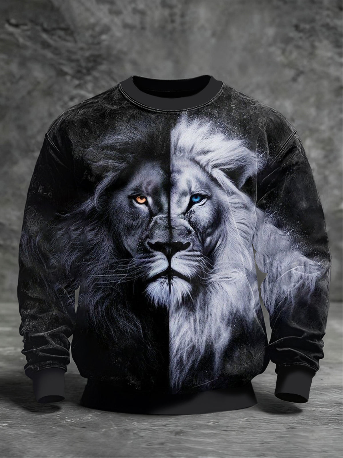 Men's Animal Art Crew Neck Sweatshirt