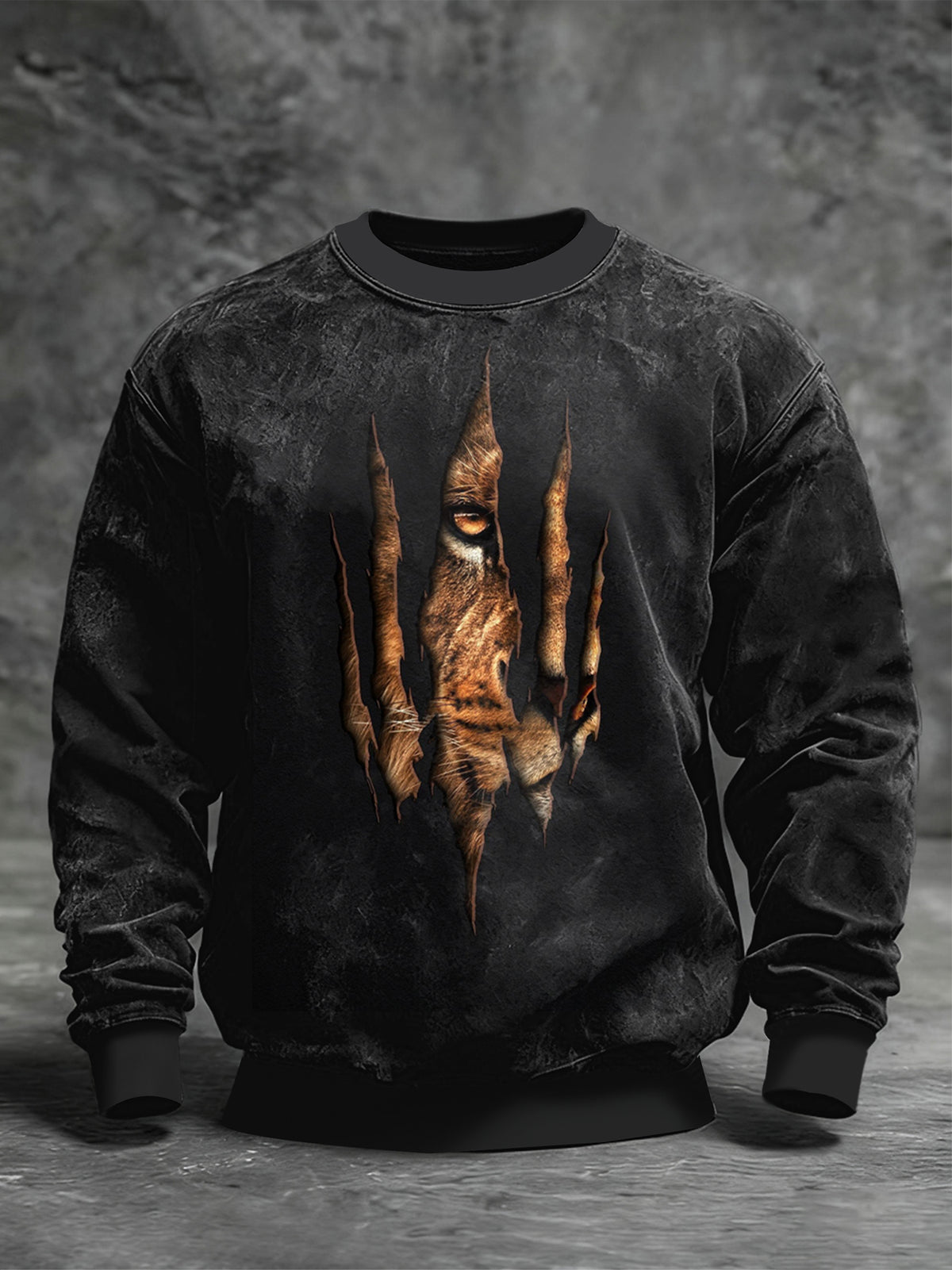 Men's Animal Art Crew Neck Sweatshirt