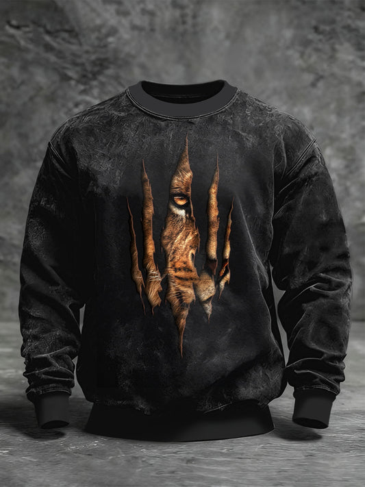 Men's Animal Art Crew Neck Sweatshirt