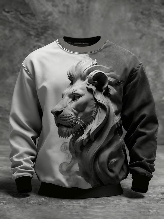 Men's Animal Art Crew Neck Sweatshirt