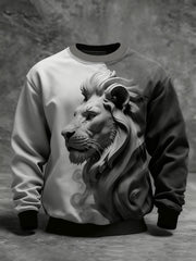 Men's Animal Art Crew Neck Sweatshirt