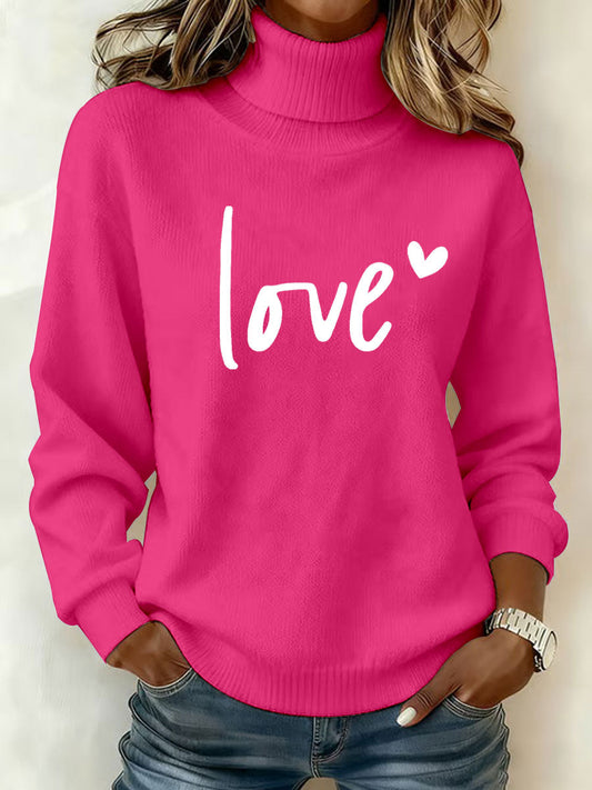 Women's LOVE Print Casual Top