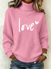 Women's LOVE Print Casual Top