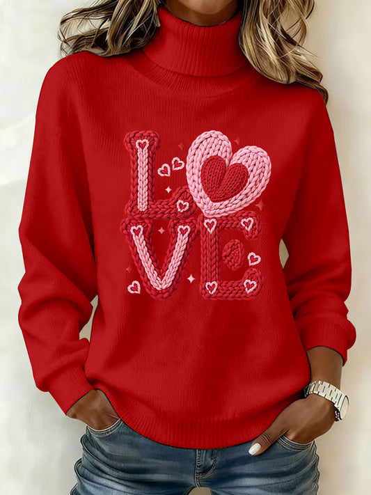 Women's LOVE Print Casual Top