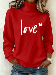 Women's LOVE Print Casual Top