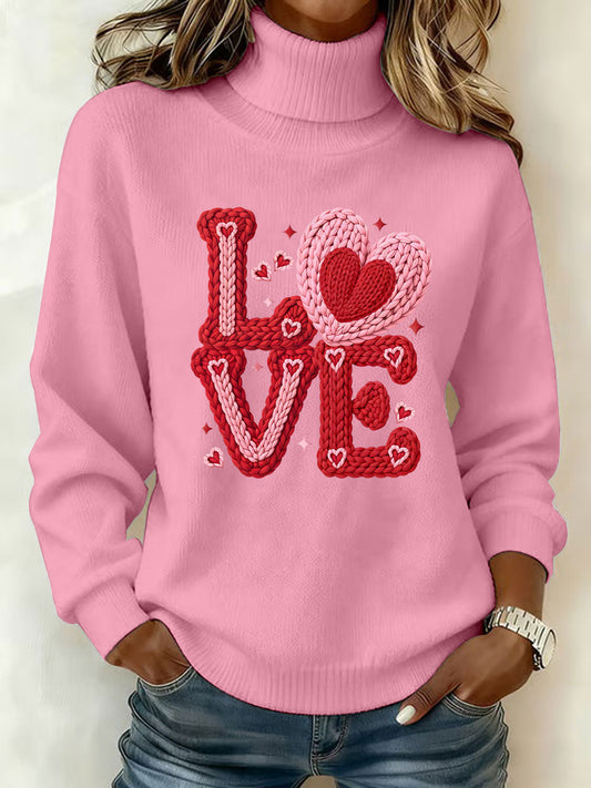 Women's LOVE Print Casual Top