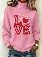 Women's LOVE Print Casual Top