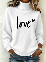 Women's LOVE Print Casual Top