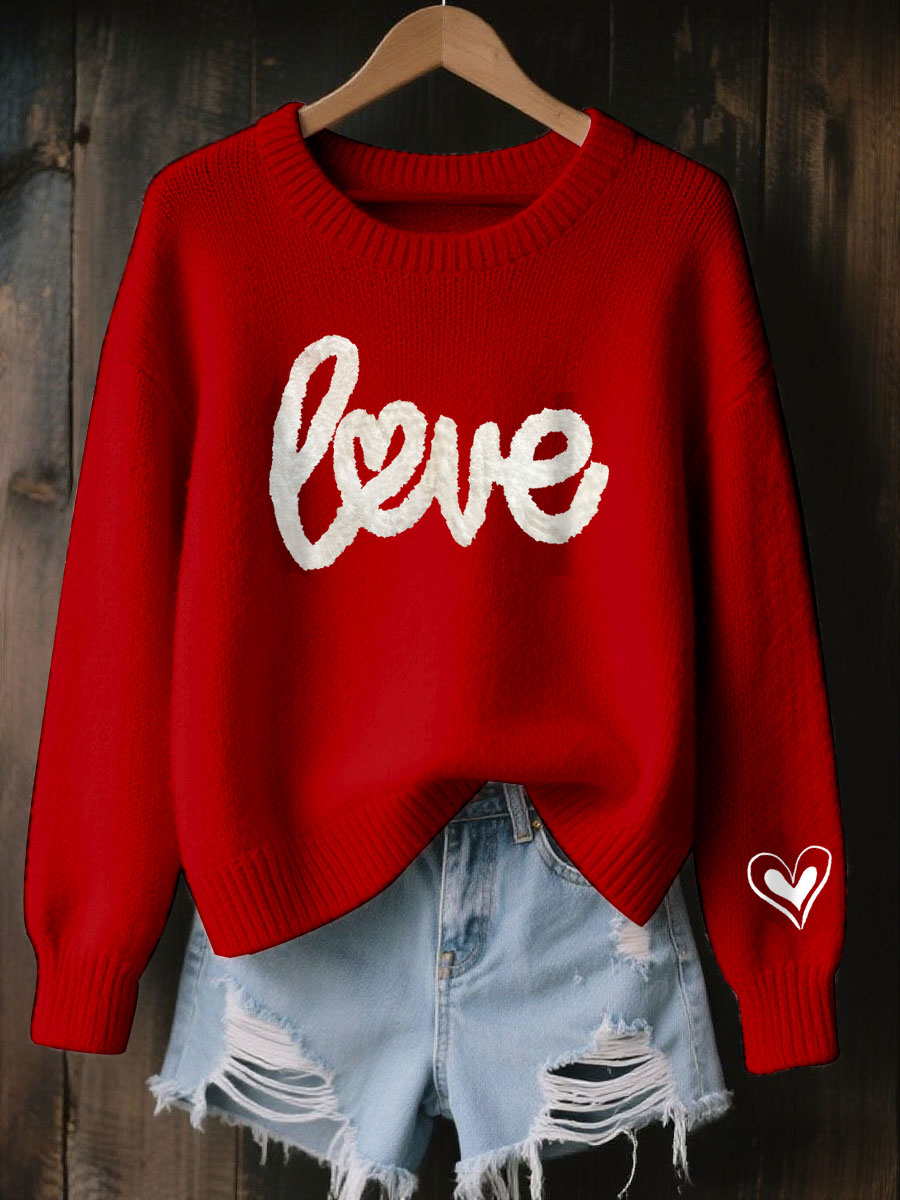 Women's LOVE Print Casual Top