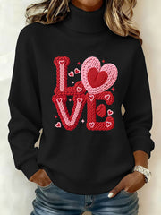 Women's LOVE Print Casual Top