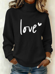 Women's LOVE Print Casual Top