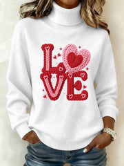 Women's LOVE Print Casual Top