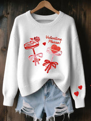 Women's Heart Cocktail Print Casual Top