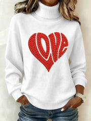 Women's LOVE Print Casual Top