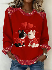 Women's Valentine's Day Puppy Sweatshirt
