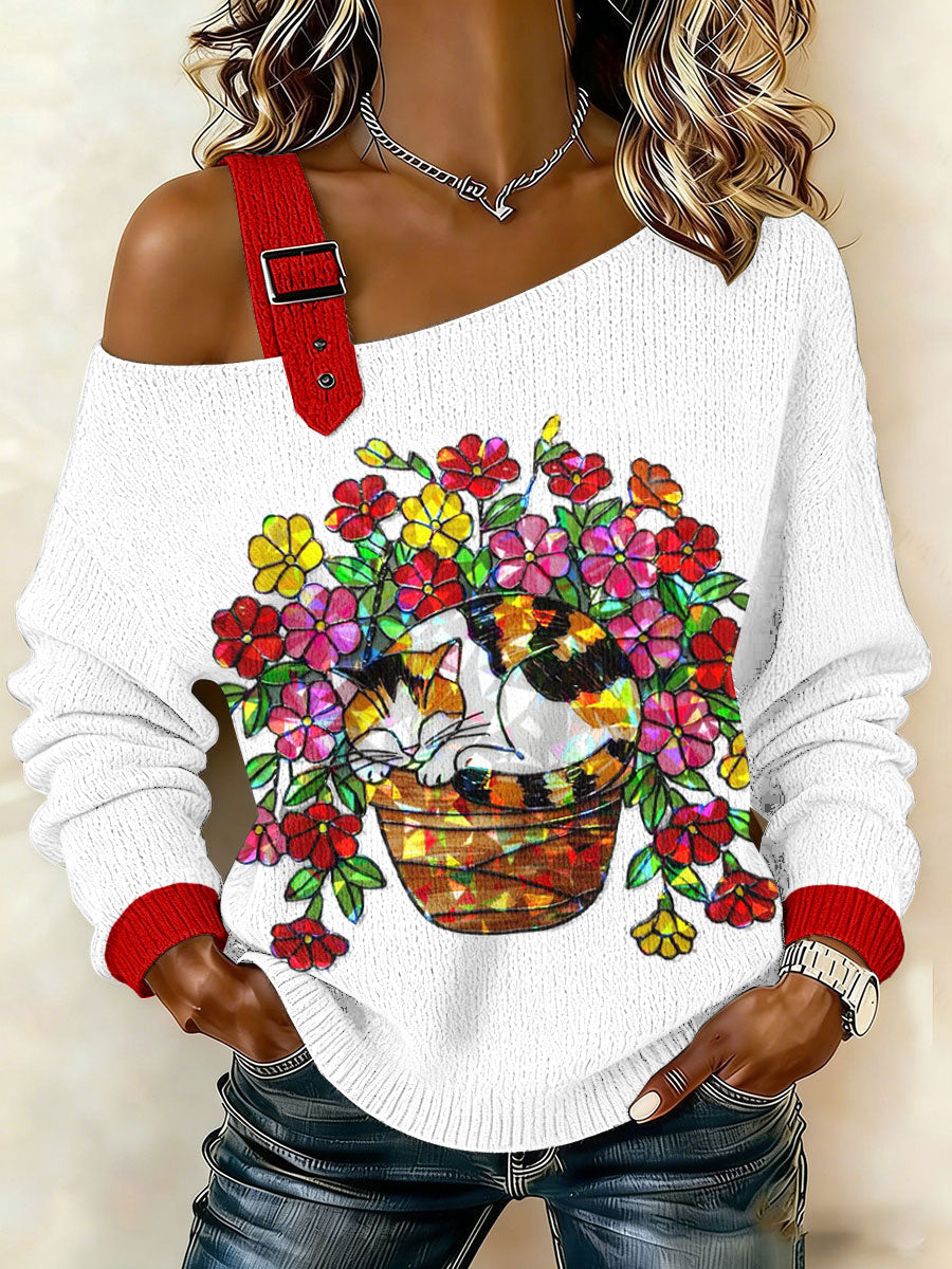 Women's Cat Print Tops