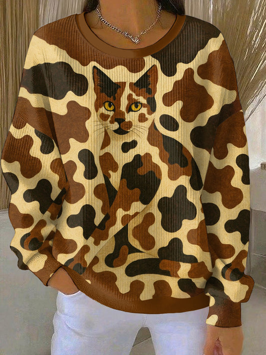 Women's Animal Print Casual Sweatshirt